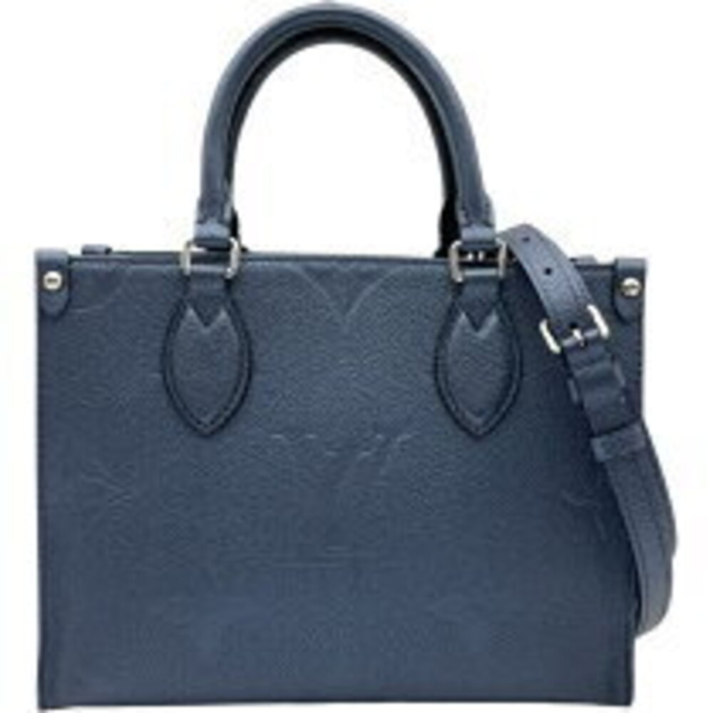 Louis Vuitton On the Go Metallic Blue Empreinte Handbag